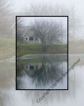 Barn Fog Reflection